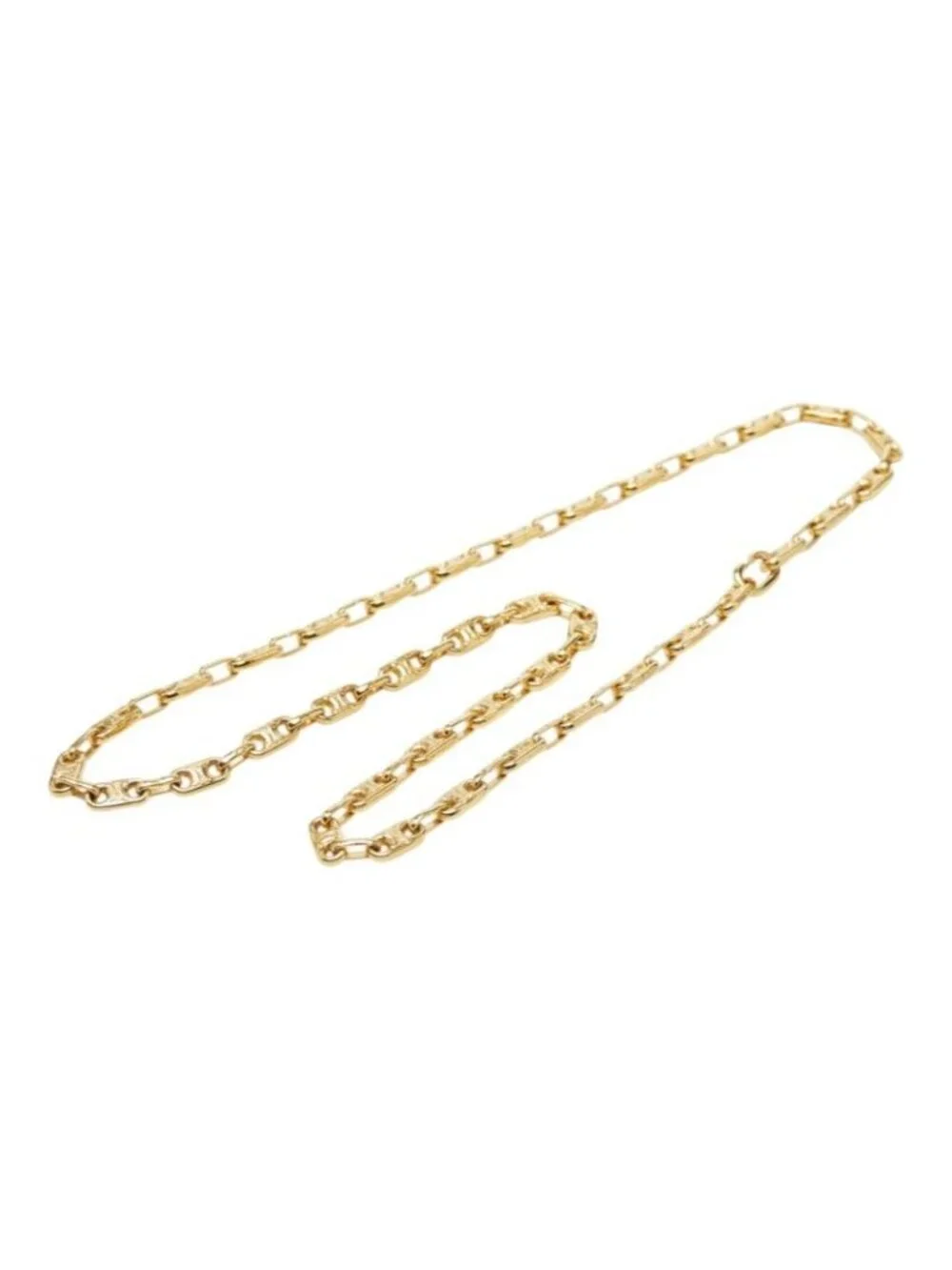 Celine Macadam Long Chain Necklace Gold Plated